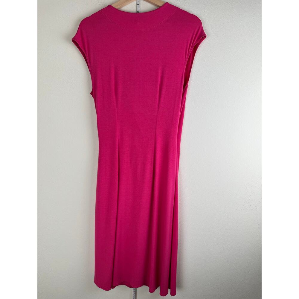 Tommy Bahama Tambour Faux Wrap Jersey Dress Bright Pink Medium - Picture 8 of 12